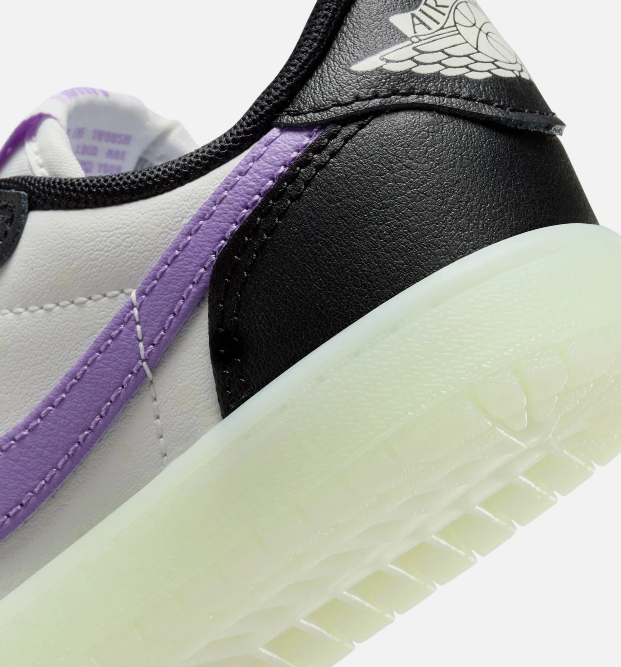 Air Jordan 1 Retro Low Black Raspberry Preschool Lifestyle Shoe Black Black Raspberry Volt Tint