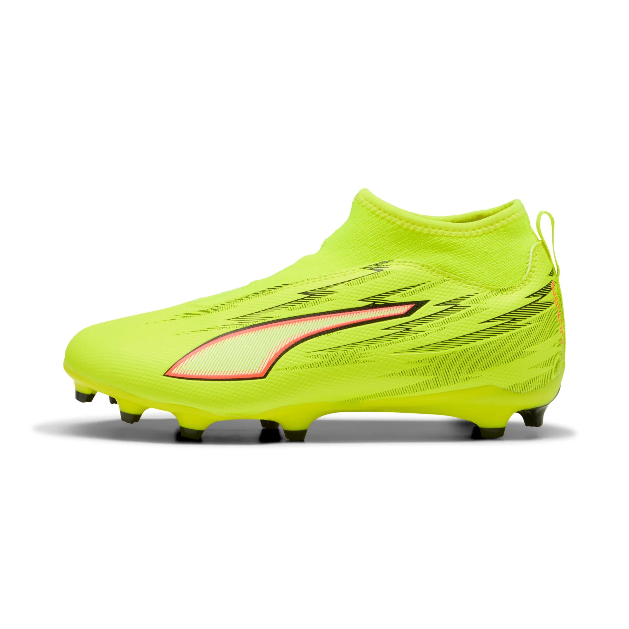 PUMA Ultra 6 Match Laceless FG AG Firm Multi Ground Youth Soccer Cleats Yellow Black