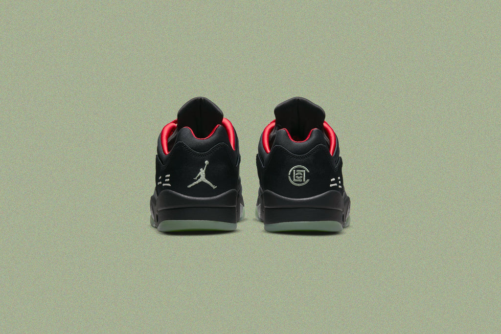 Air Jordan 5 Retro Low SP x CLOT Black Classic Jade Fire Red