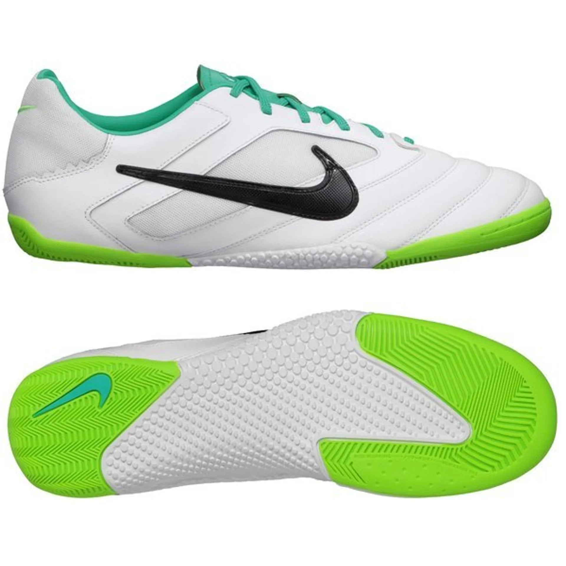 Nike 5 Elastico Pro Indoor Soccer Shoes White Green Turquoise