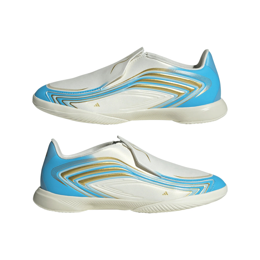 adidas F50 Messi League Laceless IN Indoor Youth Soccer Shoes Blue