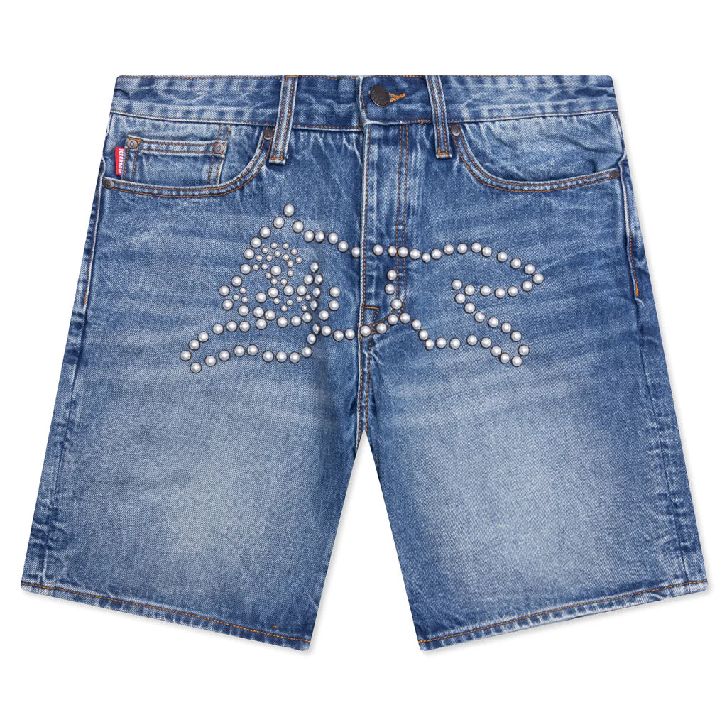 Pearl Strawberry Fit Jeans Shorts Faded