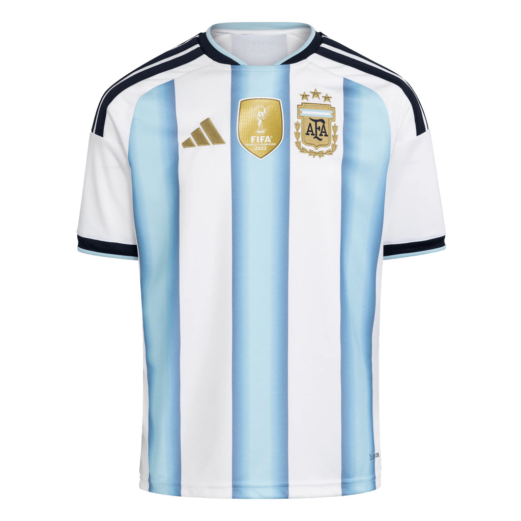 adidas Argentina Home Youth Soccer Jersey 26 White Blue