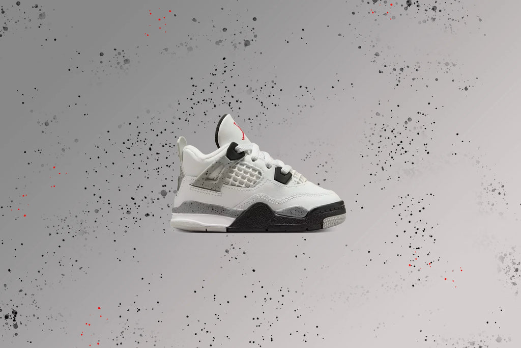 Air Jordan 4 Retro OG White Cement TD Summit White Fire Red Cement Grey Black