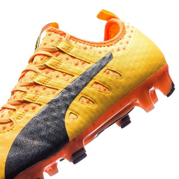 PUMA Evopower Vigor 1 FG Firm Ground Soccer Cleats Ultra Yellow Peacoat