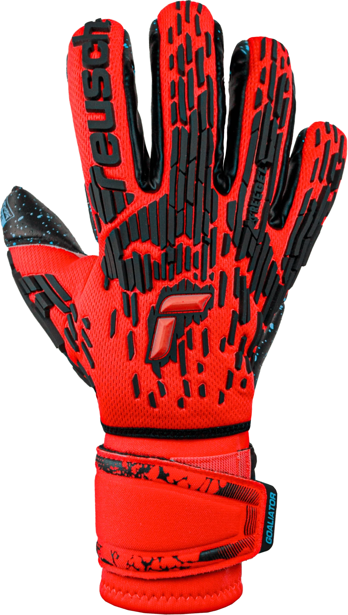 Reusch Attrakt Freegel Fusion Ortho Tec Goliator Goalkeeper Gloves Bright Red Blue Black