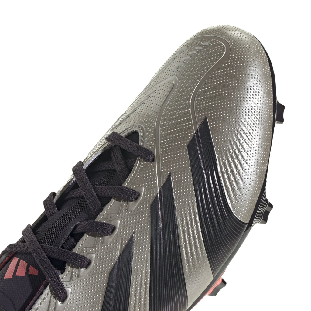 adidas Predator League FG Firm Ground Cleats Platinum Metallic Aurora Black Turbo