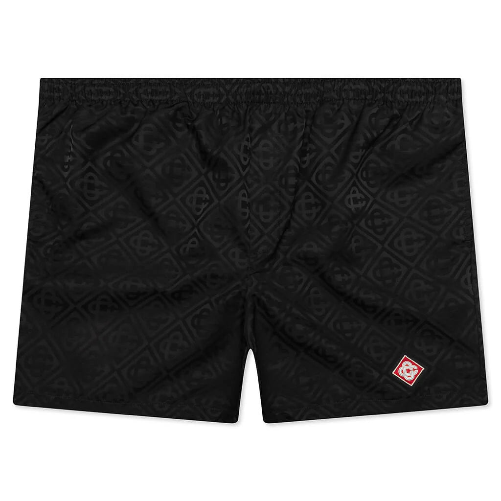 Printed Swim Shorts Black