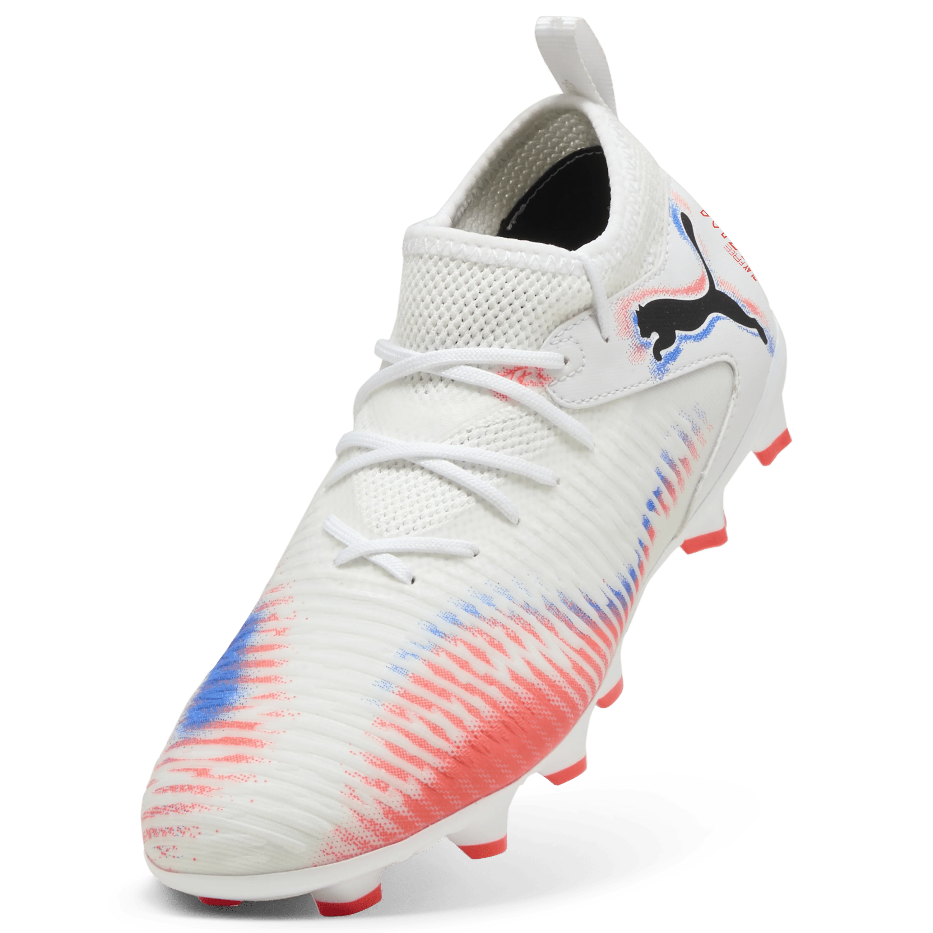 PUMA Future 8 Match FG AG Firm Multi Ground Kids Soccer Cleats White Black