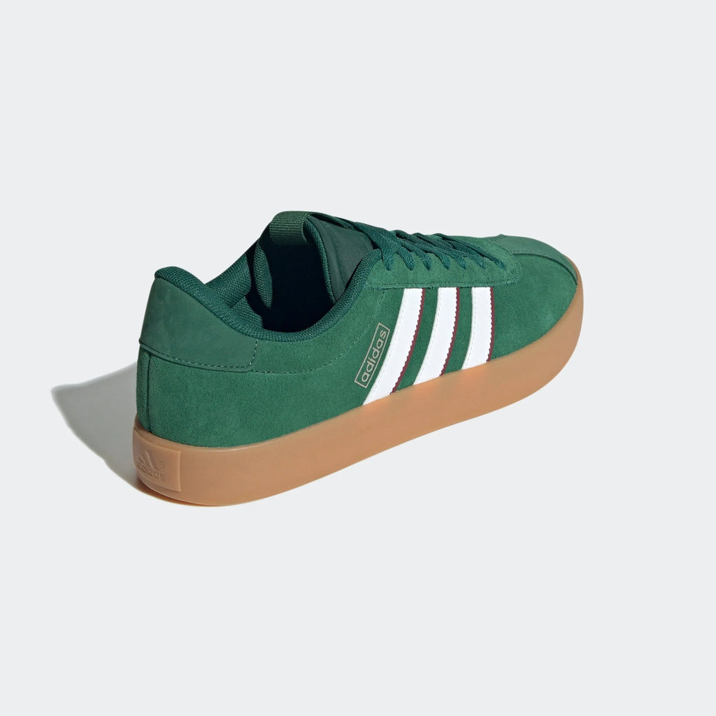 adidas VL Court 30 Shoes Dark Green White Collegiate Burgundy