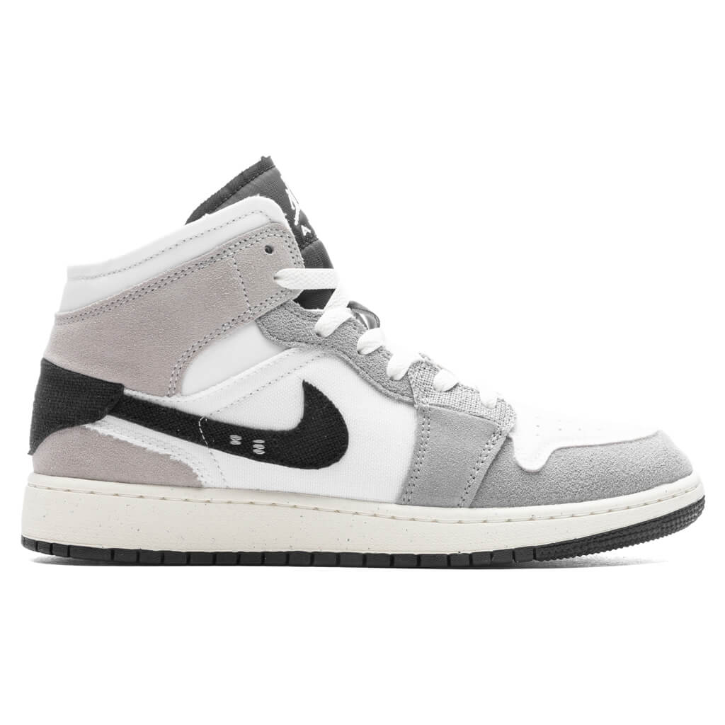 Air Jordan 1 Mid SE GS Cement Grey Black White