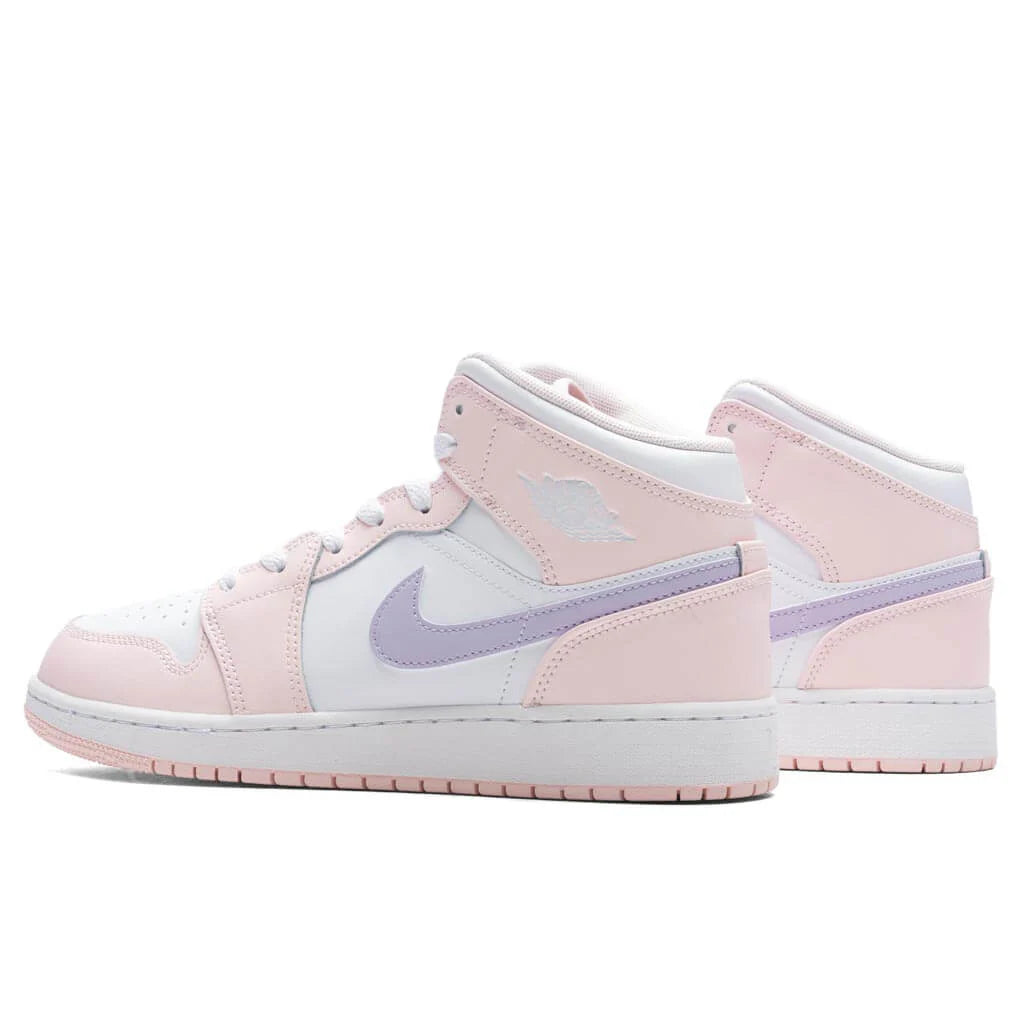 Air Jordan 1 Mid GS Pink Wash Violet Frost White