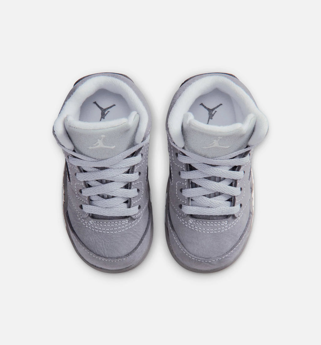Air Jordan 5 Retro Wolf Grey Infant Toddler Lifestyle Shoe Light Graphite White Wolf Grey