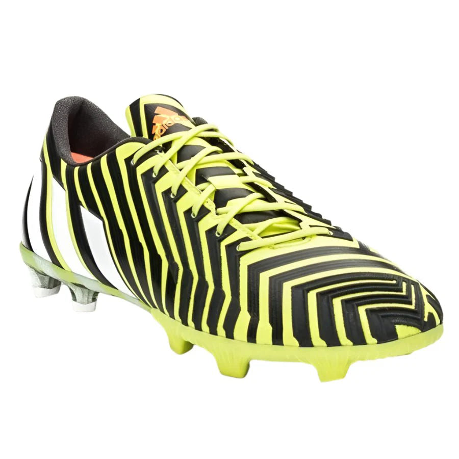 adidas Predator Instinct FG Firm Ground Soccer Cleats Flash Yellow White Dark Grey