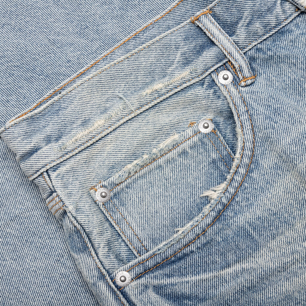 Knee Blowout Dirty Jeans Light Indigo