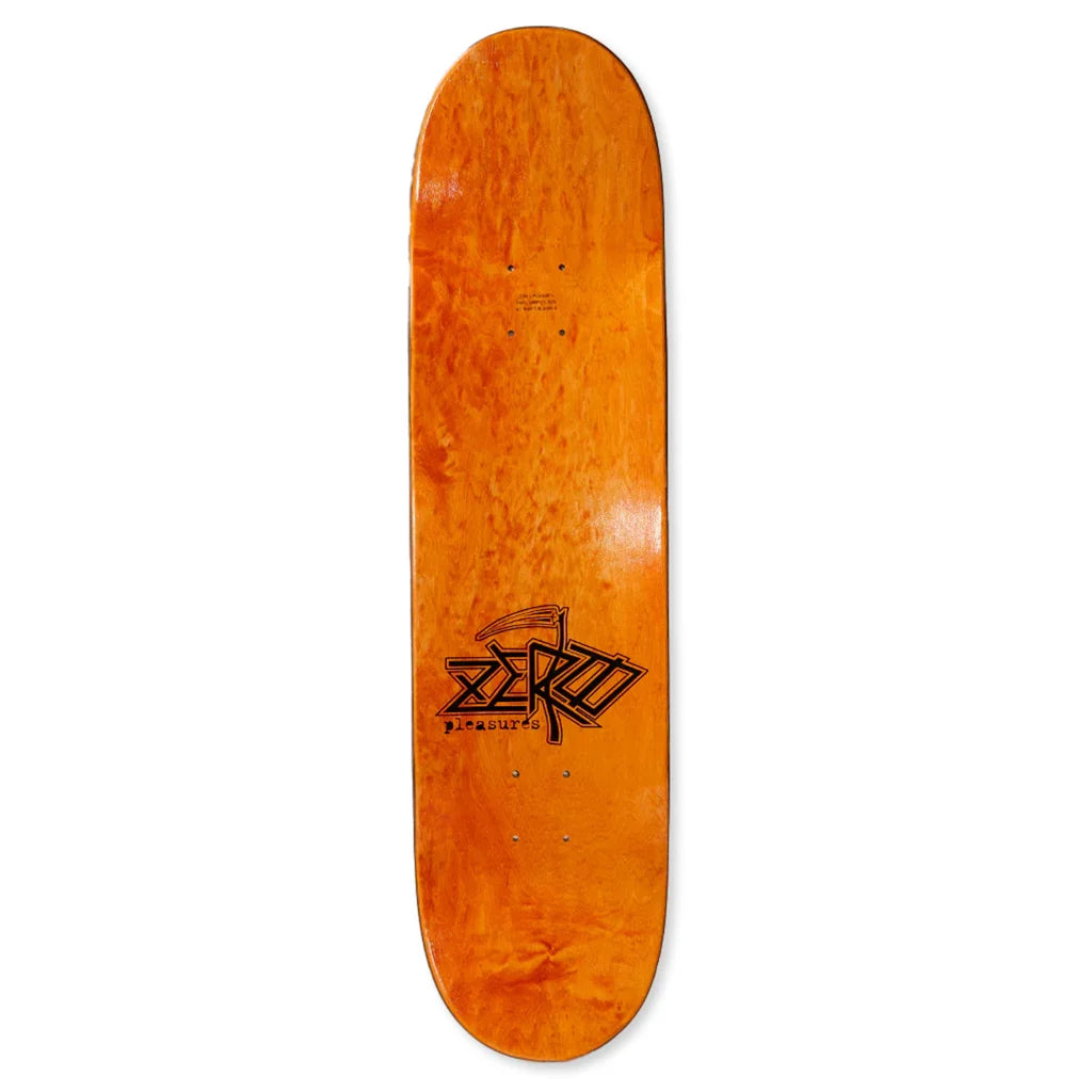 Pleasures x Zero Reaper Skate Deck Silver