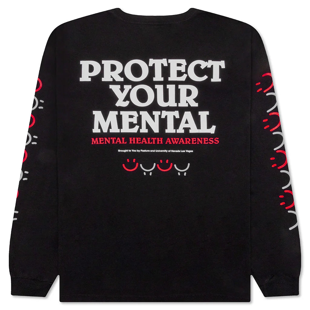 Feature x UNLV Protect Your Rebel L S Tee Black