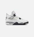 Air Jordan 4 Retro White Cement Mens Lifestyle Shoe Summit White Fire Red Cement Grey Black Limit One Per Customer