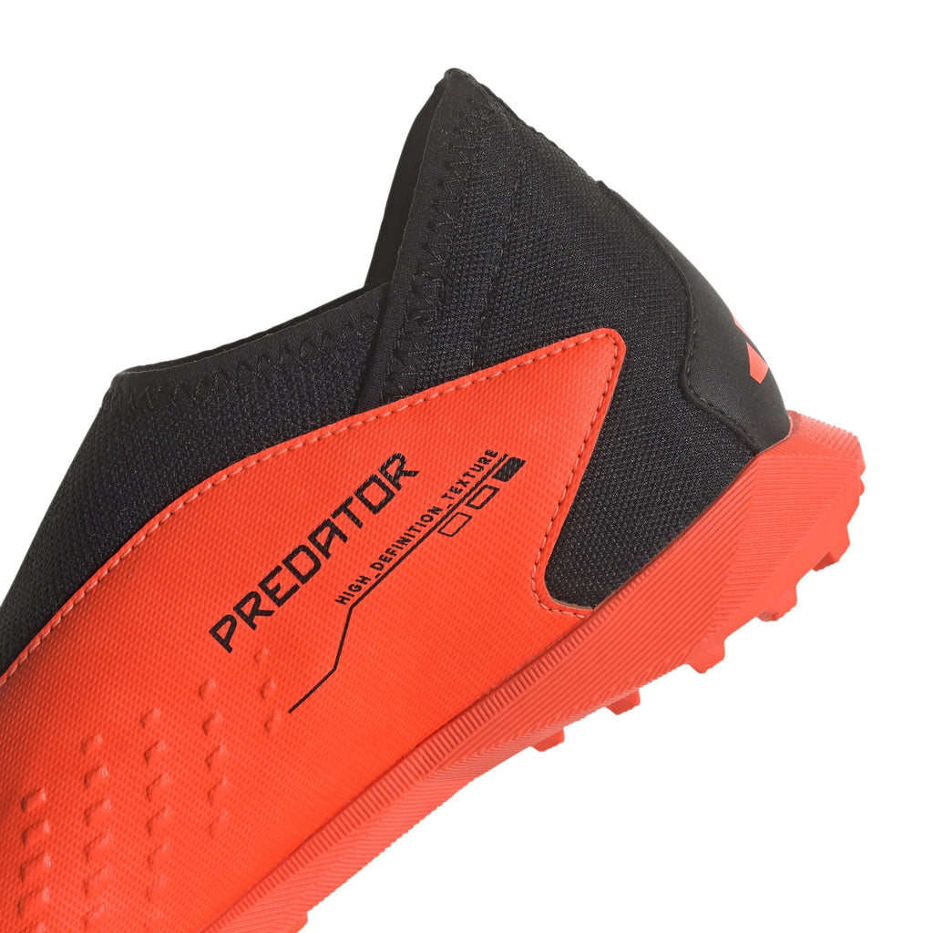 adidas Predator Accuracy3 Laceless TF Turf Youth Soccer Cleats Solar Orange Black