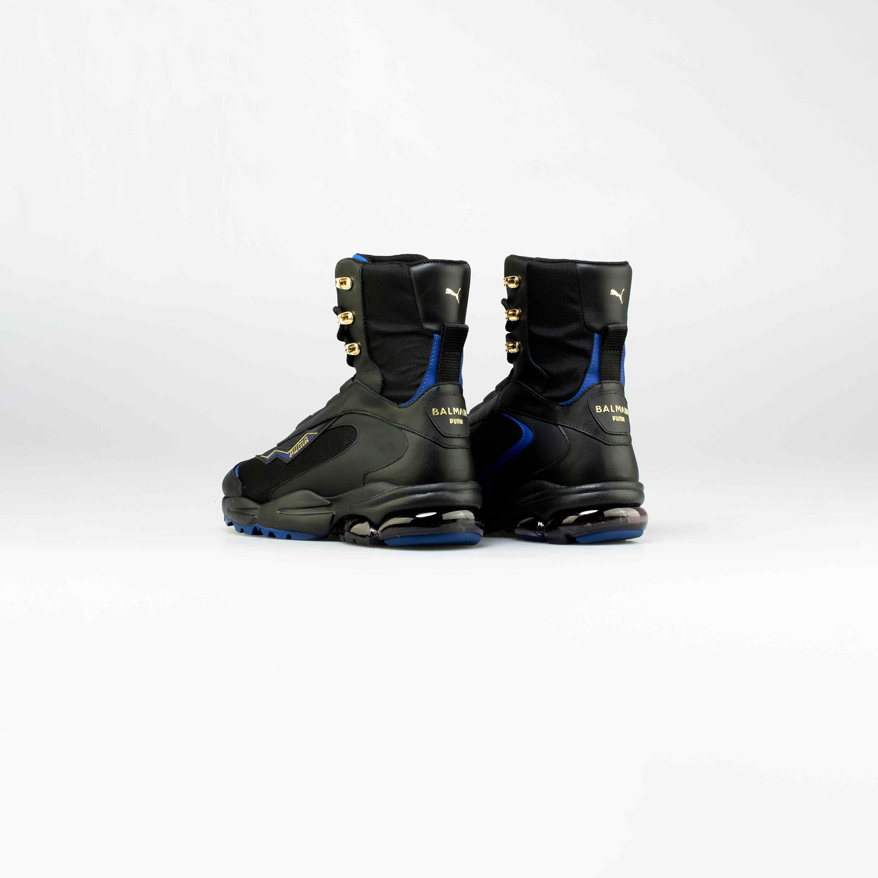 Balmain X Puma Cell Stellar Mid Mens Lifestyle Shoe Black Blue Gold