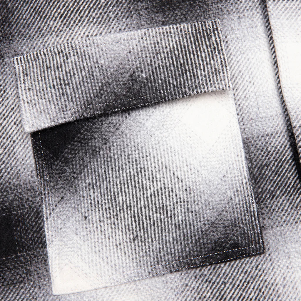 Spirits of Summer Flannel Shirt Black White