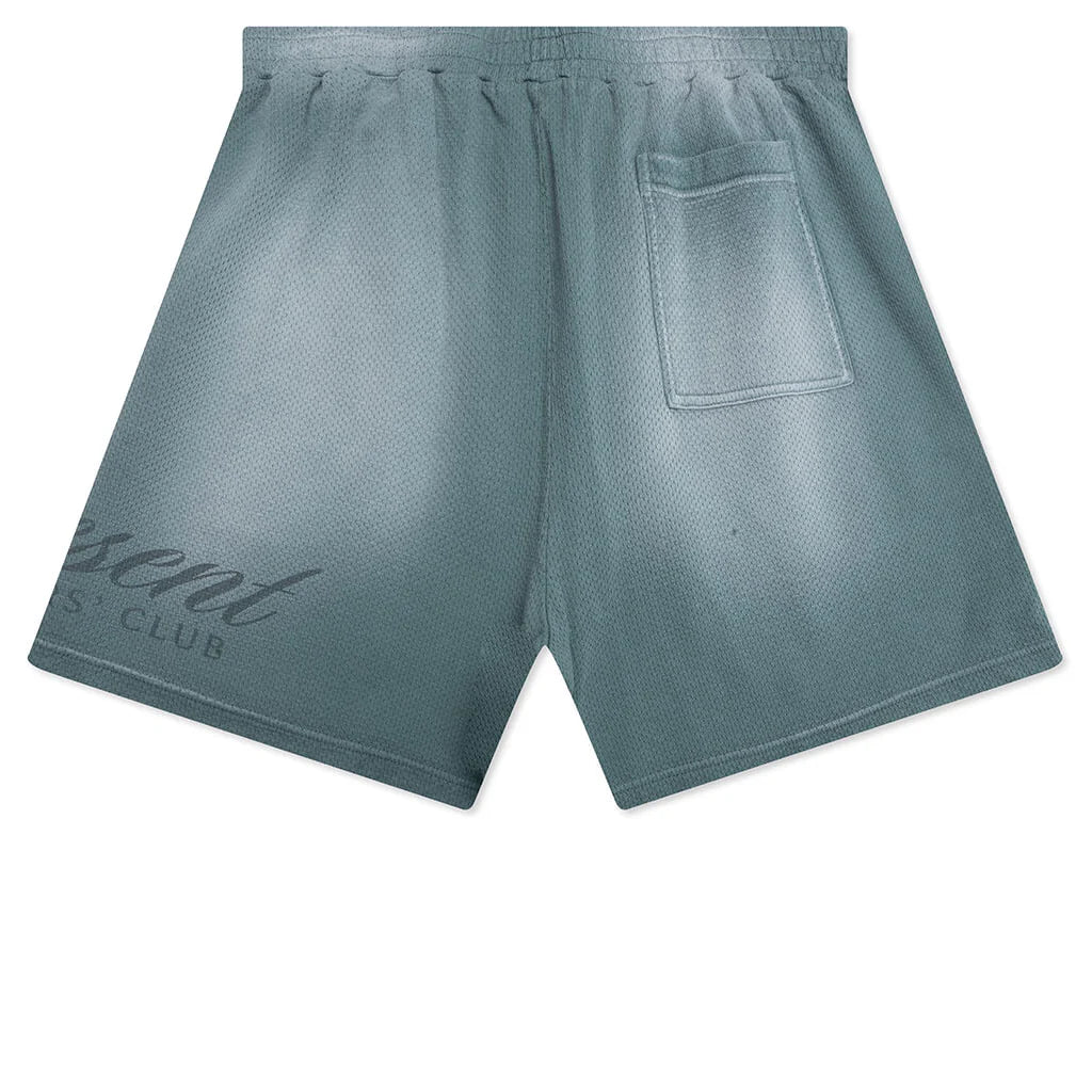 Owner Club Script Mesh Shorts Vintage Green
