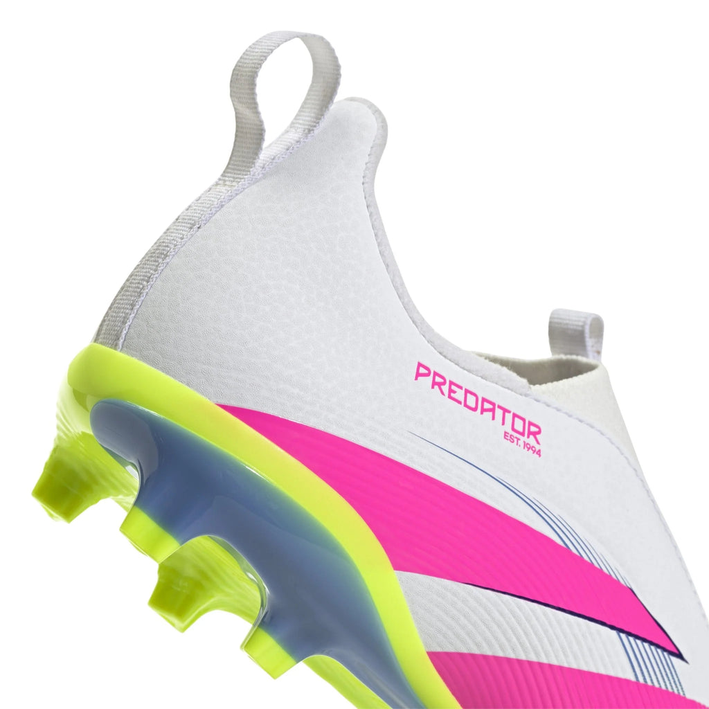 adidas Predator League Laceless Firm Multi Ground Boots Junior White Pink