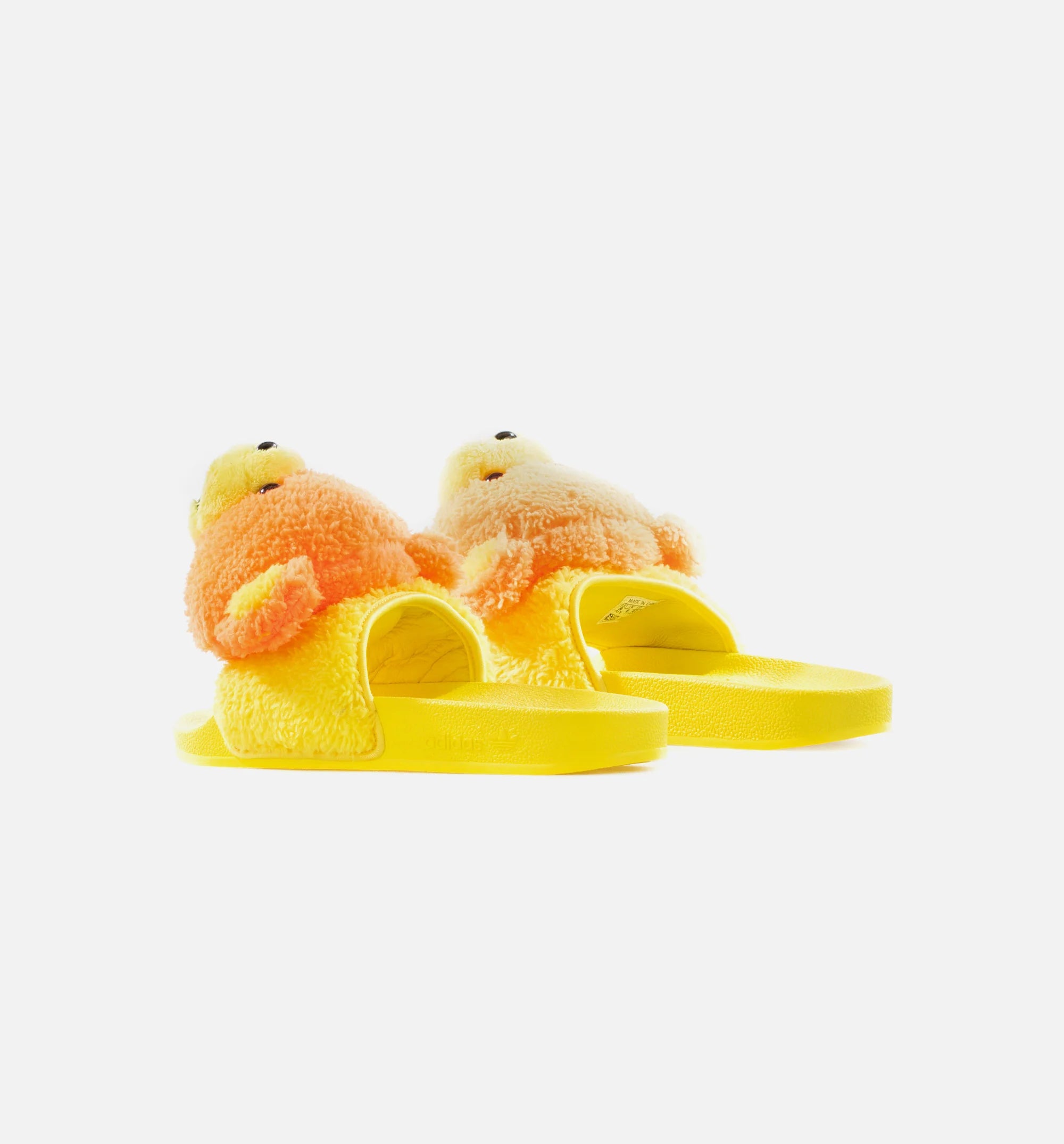 Jeremy Scott Teddy Adilette Mens Sandal Orange Yellow