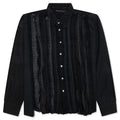 Over Dyed Ribbon Wide Shirt Black