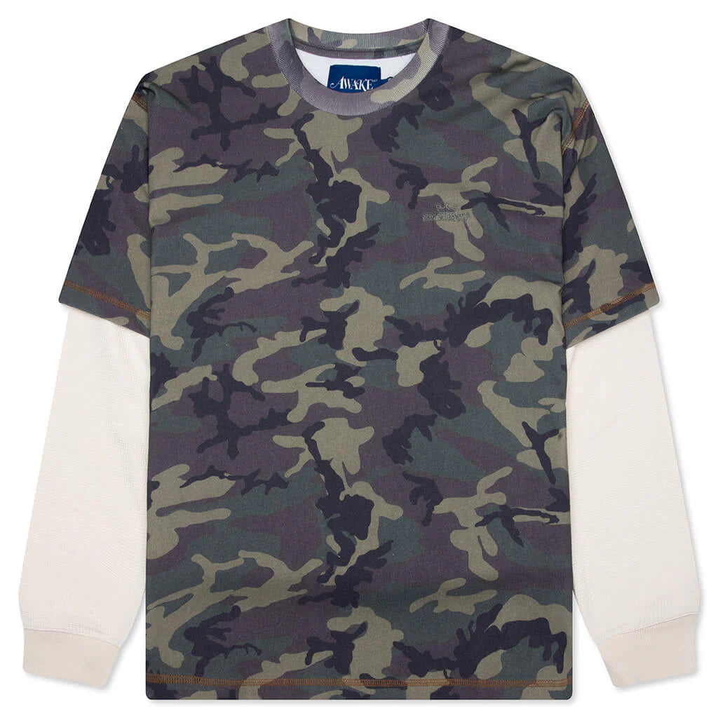 Waffle L S Shirt Camo