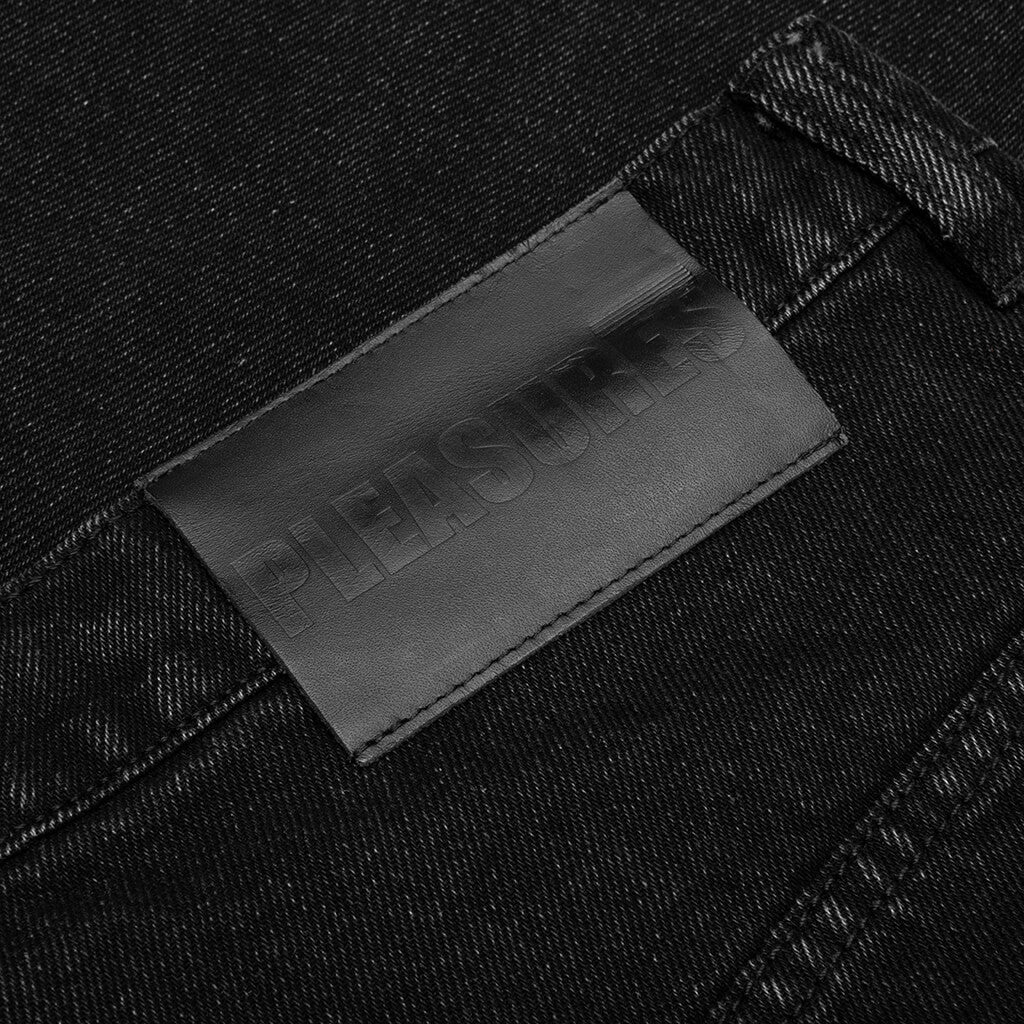 Lucky Studded Jorts Black