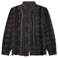 Over Dyed Ribbon Wide Shirt Brown