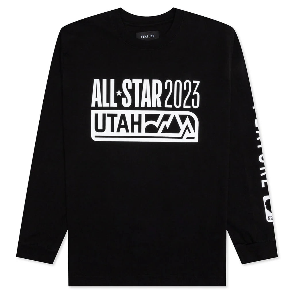 NBA All Star 23 L S Tee Black