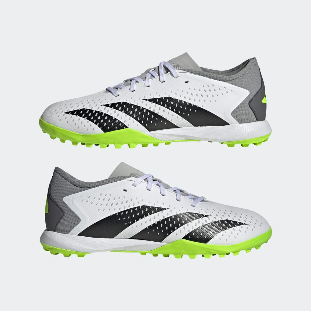 adidas Predator Accuracy3 Low Turf Soccer Cleats White Black Lucid Lemon
