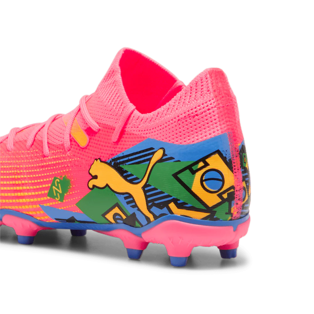 PUMA Future 7 Match Neymar JR FG AG Junior Soccer Cleats Sunset Glow Black