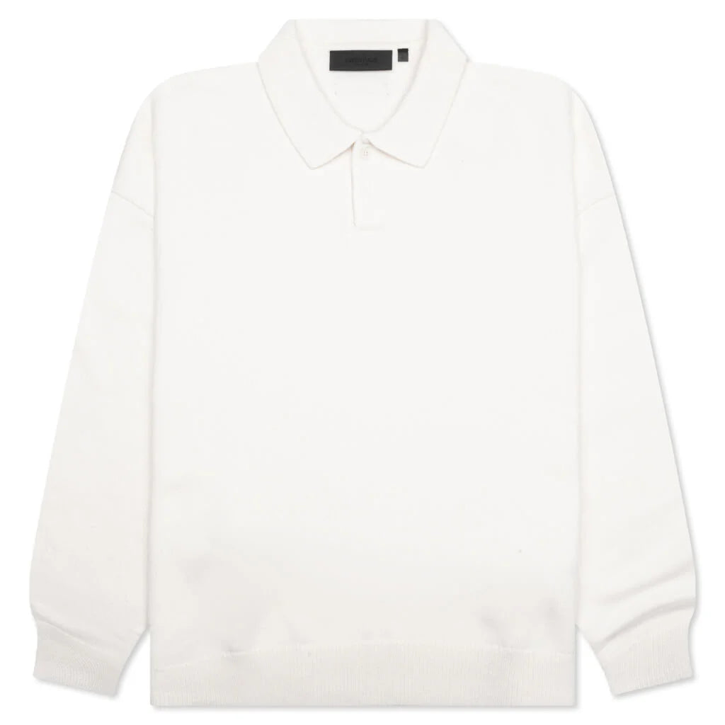 Essentials Knit Polo Cloud Dancer