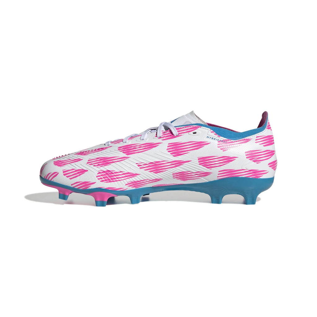 adidas Predator League FG Firm Ground Soccer Cleats White Solar Blue Solar Pink