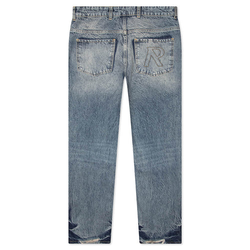 R3 Distressed Baggy Denim Blue Cream