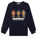 Kids 1st Camo Milo Shark FZH Crewneck Sweatshirt Blue