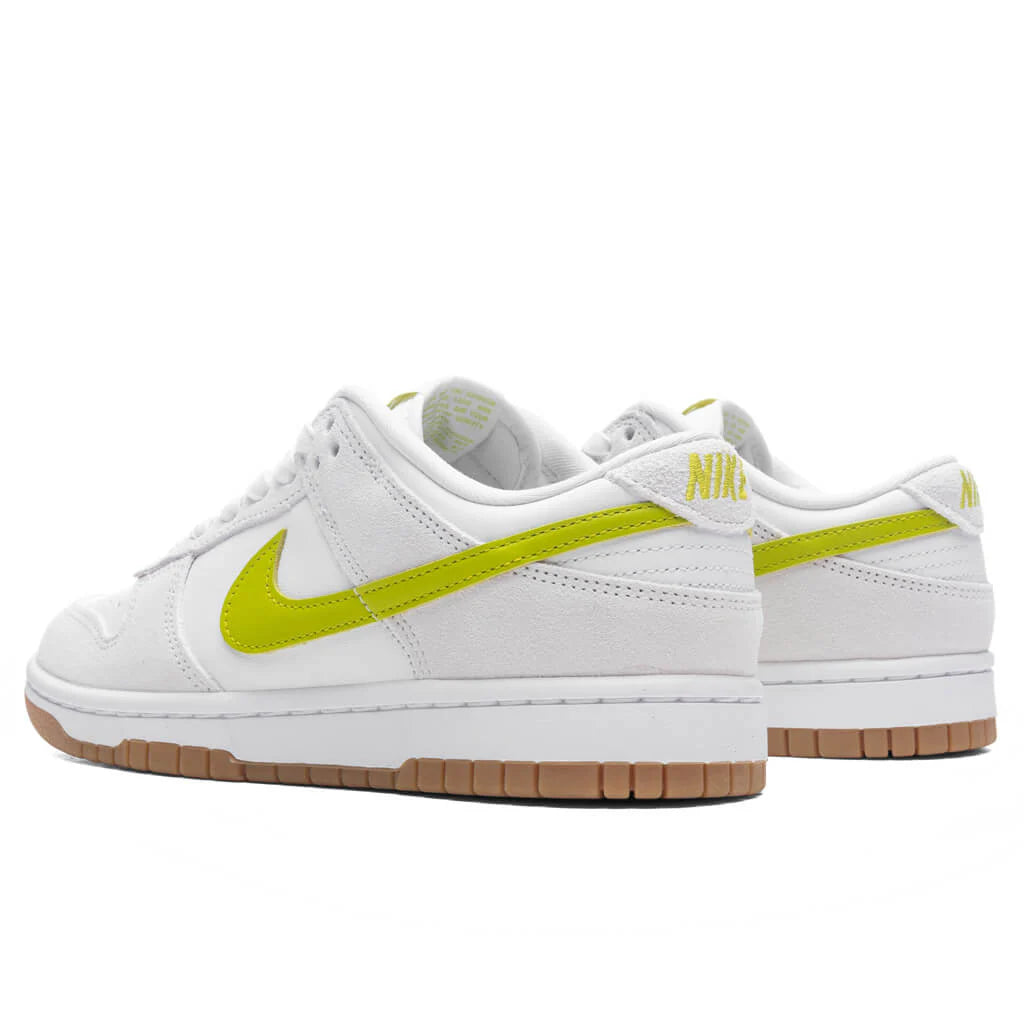 Womens Dunk Low White Bright Cactus Gum Yellow