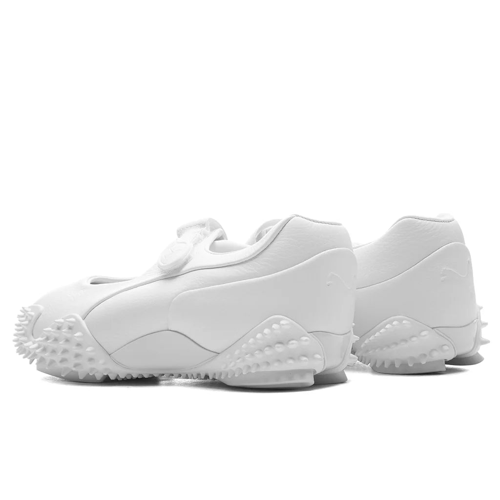 Womens Mostro Fey Leather White