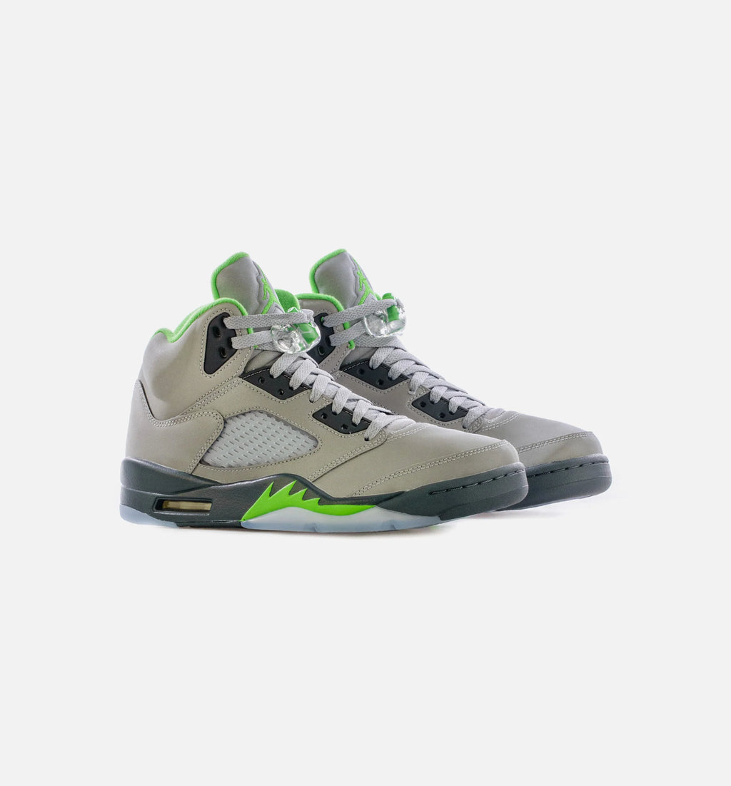 Air Jordan 5 Retro Green Bean Mens Lifestyle Shoe Silver Green Free Shipping