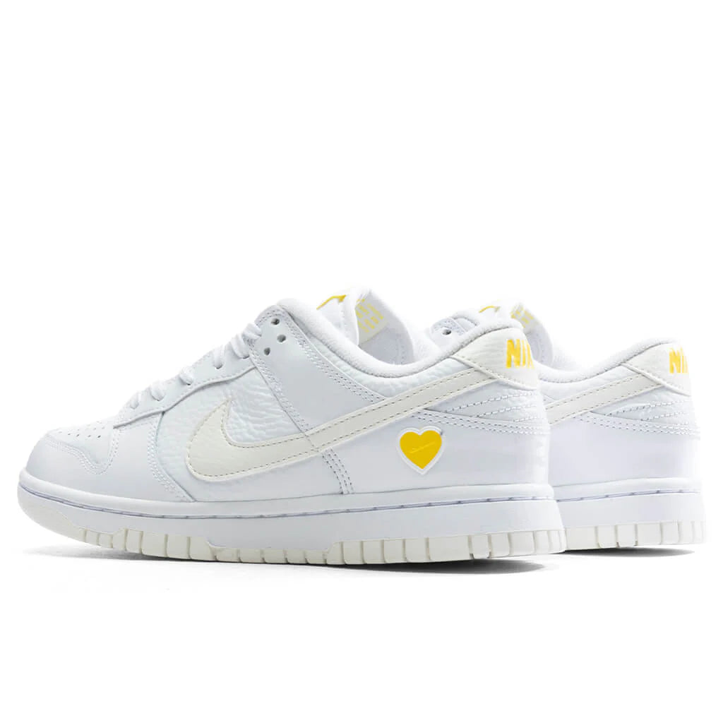 Womens Dunk Low Yellow Heart White Optic Yellow