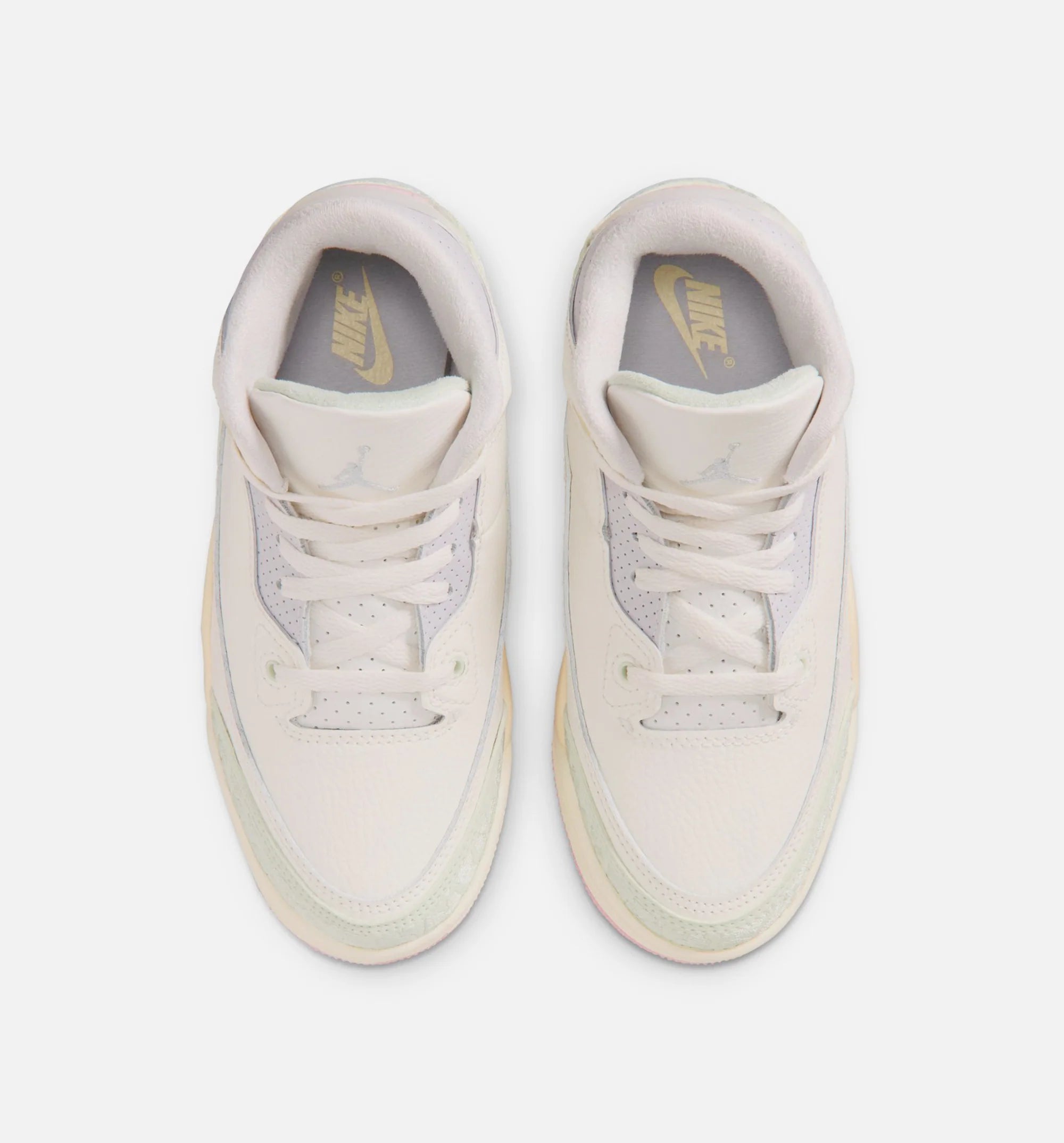 Air Jordan 3 Retro Sail and Jade Aura Preschool Lifestyle Shoe Sail Aura Jade Aura Iris Whisper