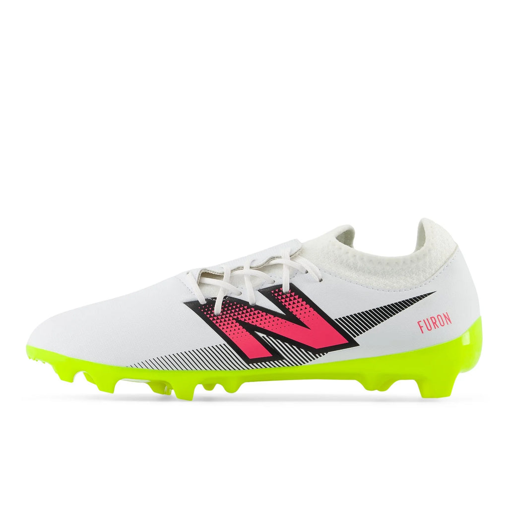 New Balance Furon Dispatch FG V7 Firm Ground Soccer Cleats White Neon Pink Black