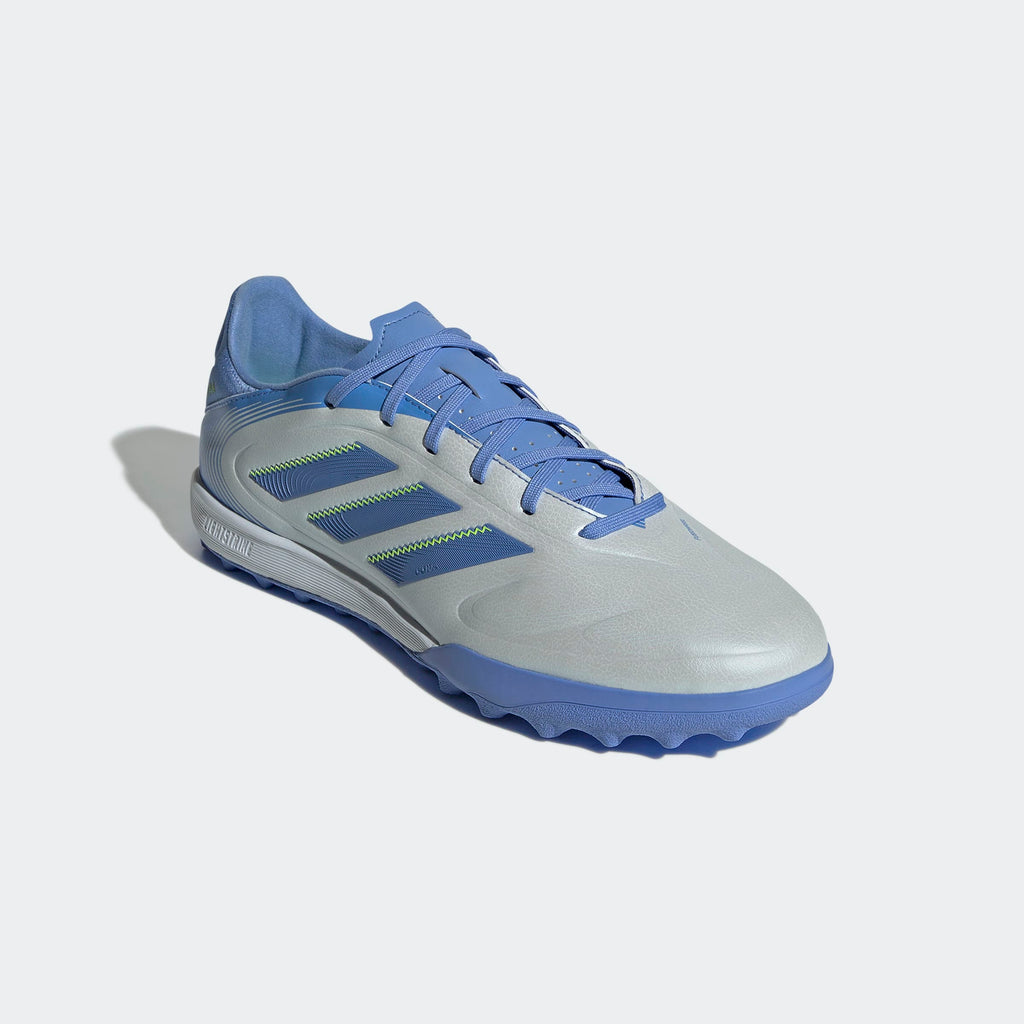 adidas Copa Pure 3 League Turf Soccer Cleats Halo Blue Blue Fusion Lucid Lemon