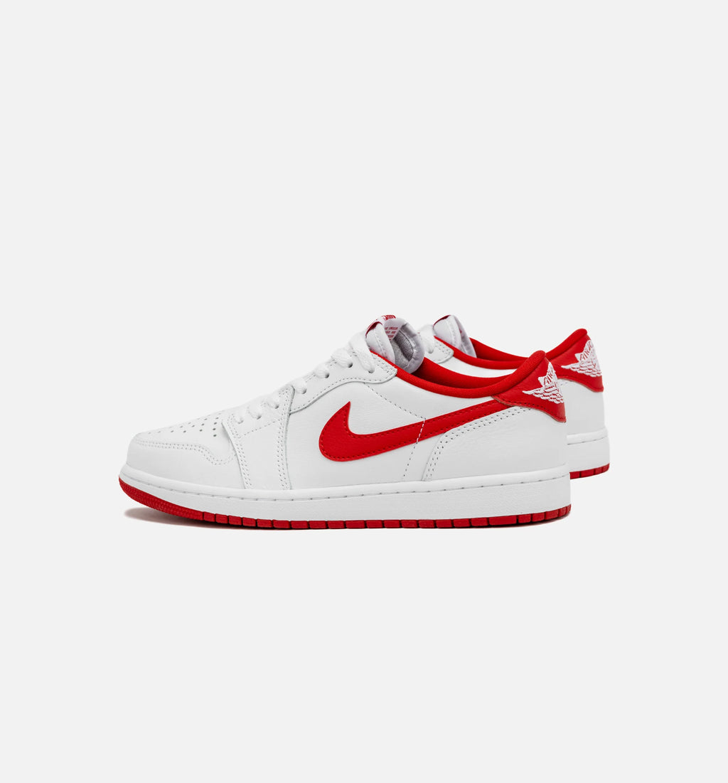 Air Jordan 1 Retro Low OG University Red Mens Lifestyle Shoe White Red