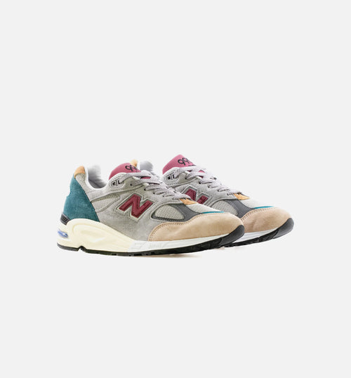 Made in USA 990v2 Grey Multi Mens Running Shoe Grey Tan Multi