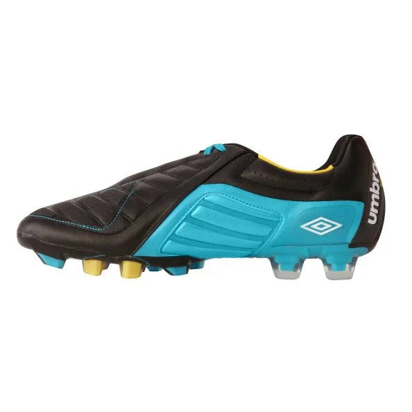 Umbro Geometra Premier FG Firm Ground Soccer Cleats Black White Blue