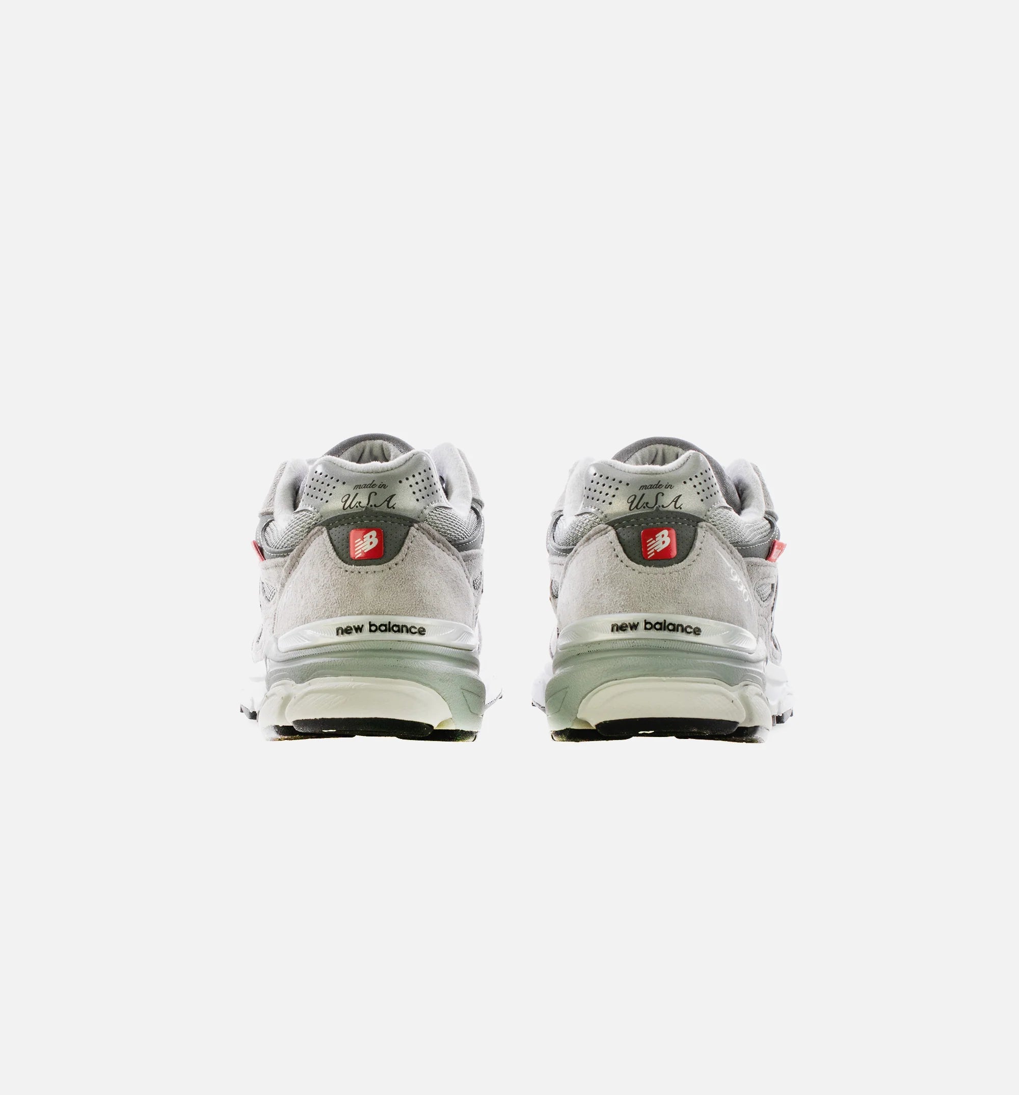 Made in USA 990v3 Mens Running Shoe Grey White Red